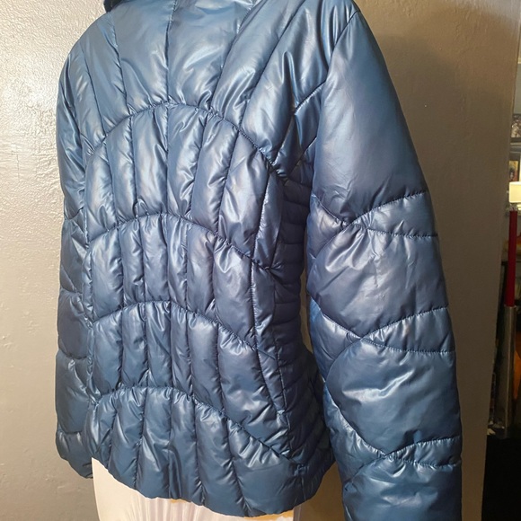 Dark Teal blue GUESS Down alternative Puffy Coat - Picture 9 of 16